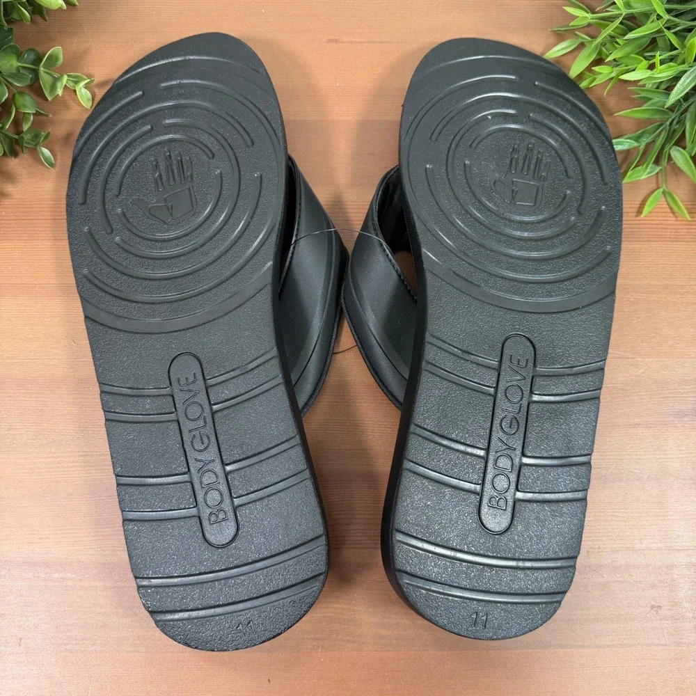 Body Glove Mens BGFF-M-75A Black Comfort Thong Sandals Size 11